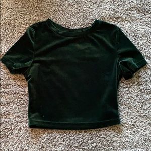 Tight Velvet Crop Top